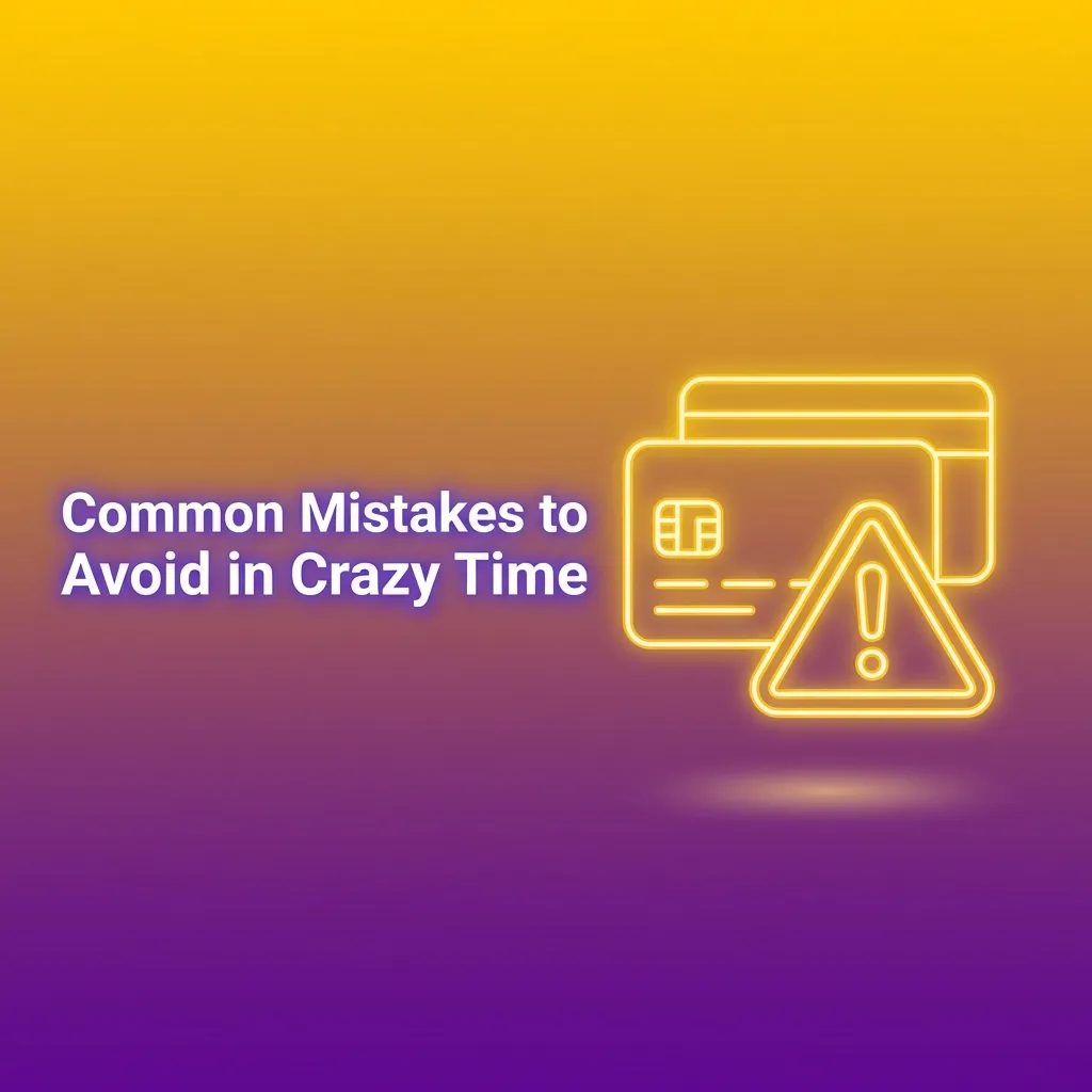 Illustration of Crazy Time wheel with text tips on avoiding common betting mistakes and promoting responsible play