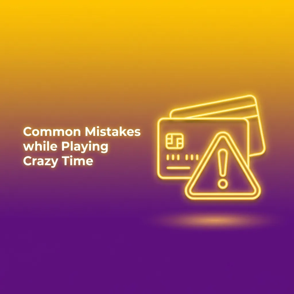 Infographic titled “Common Mistakes While Playing Crazy Time” listing typical betting and bankroll errors to avoid