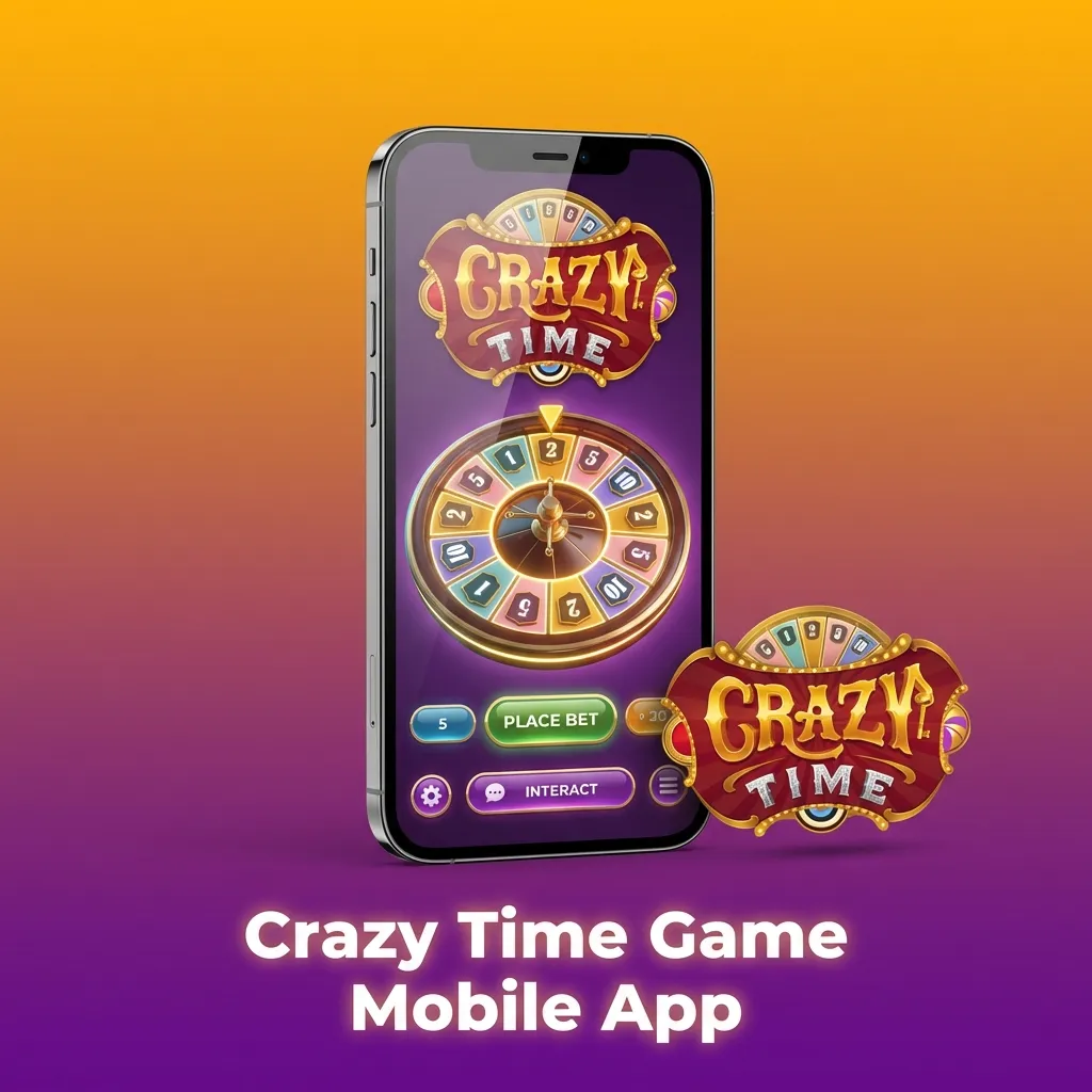 Smartphone showing Crazy Time live casino game interface with betting panel and rupee balance in a vertical app layout