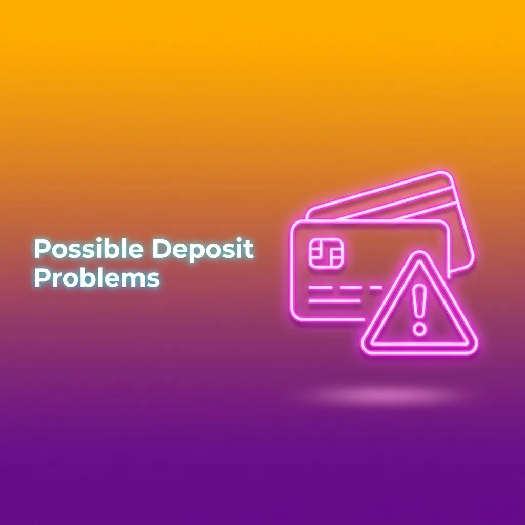 Infographic titled “Possible Deposit Problems” showing Indian player facing bank, KYC, and payment error icons while depositing.