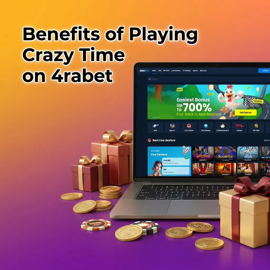Infographic showing Crazy Time on 4rabet with Indian players, UPI deposits, live stats, mobile play, and local support