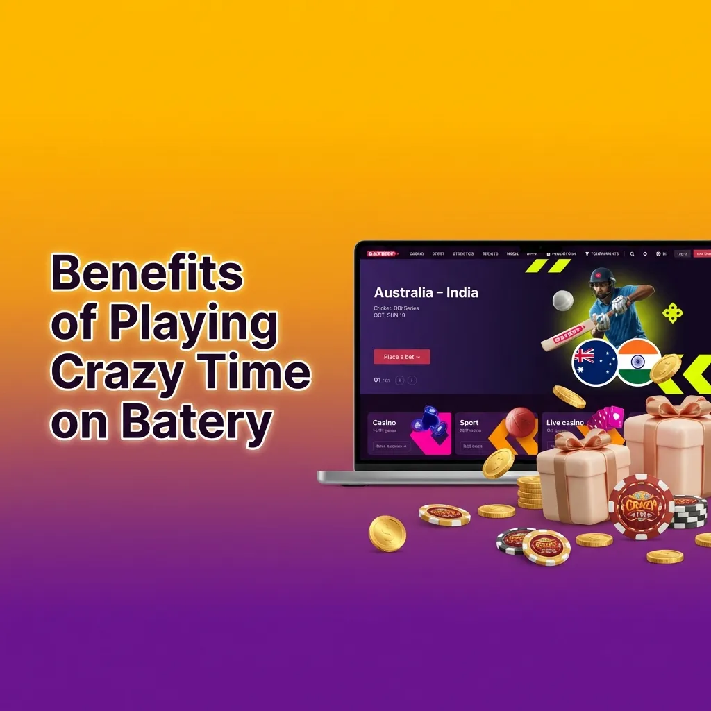 Mobile and desktop Crazy Time game interface on Batery, showing live stream, chat, rupee balance, and betting options