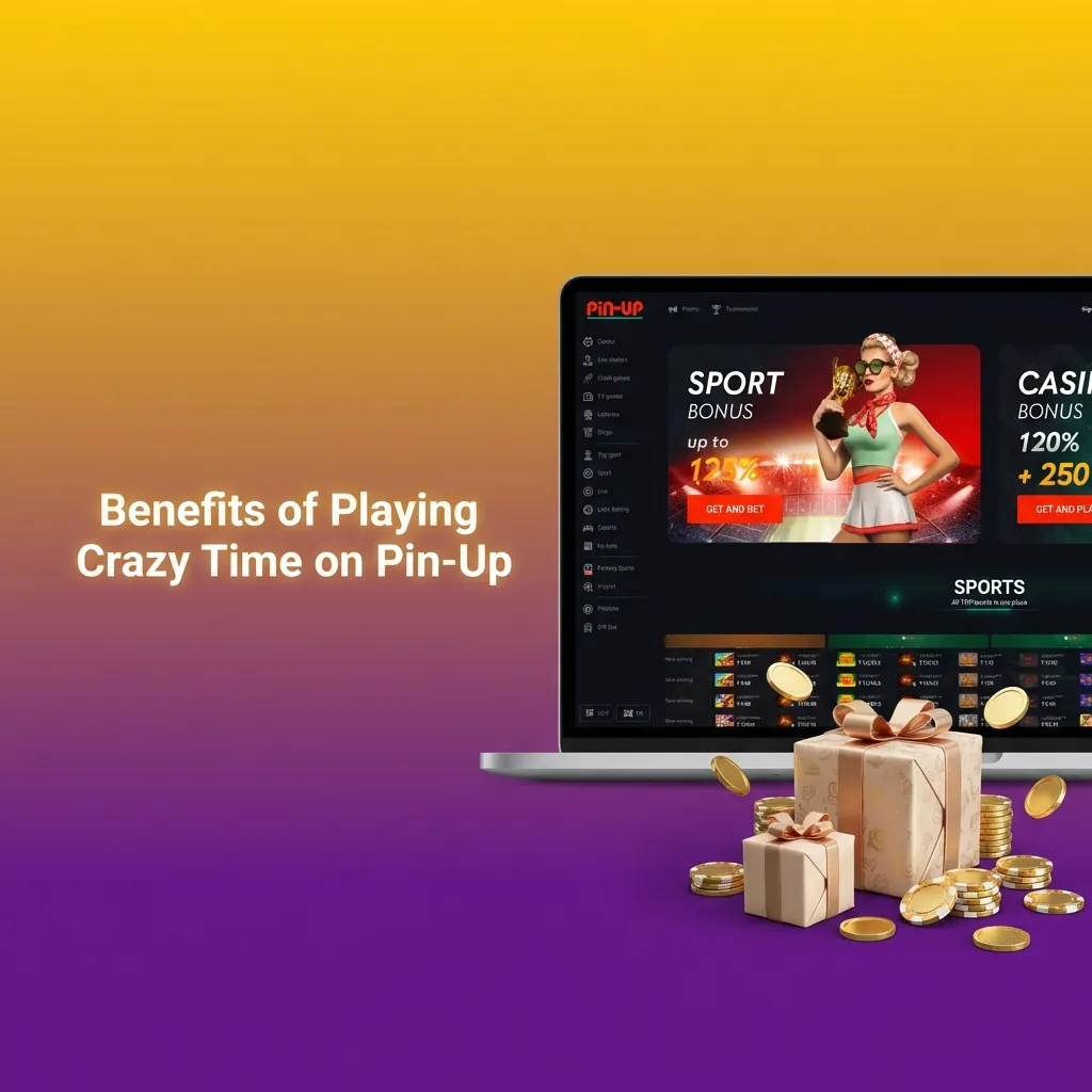 Promo graphic for Pin-Up Crazy Time showing Indian players, INR gameplay benefits, Hindi support, and mobile-friendly live casino