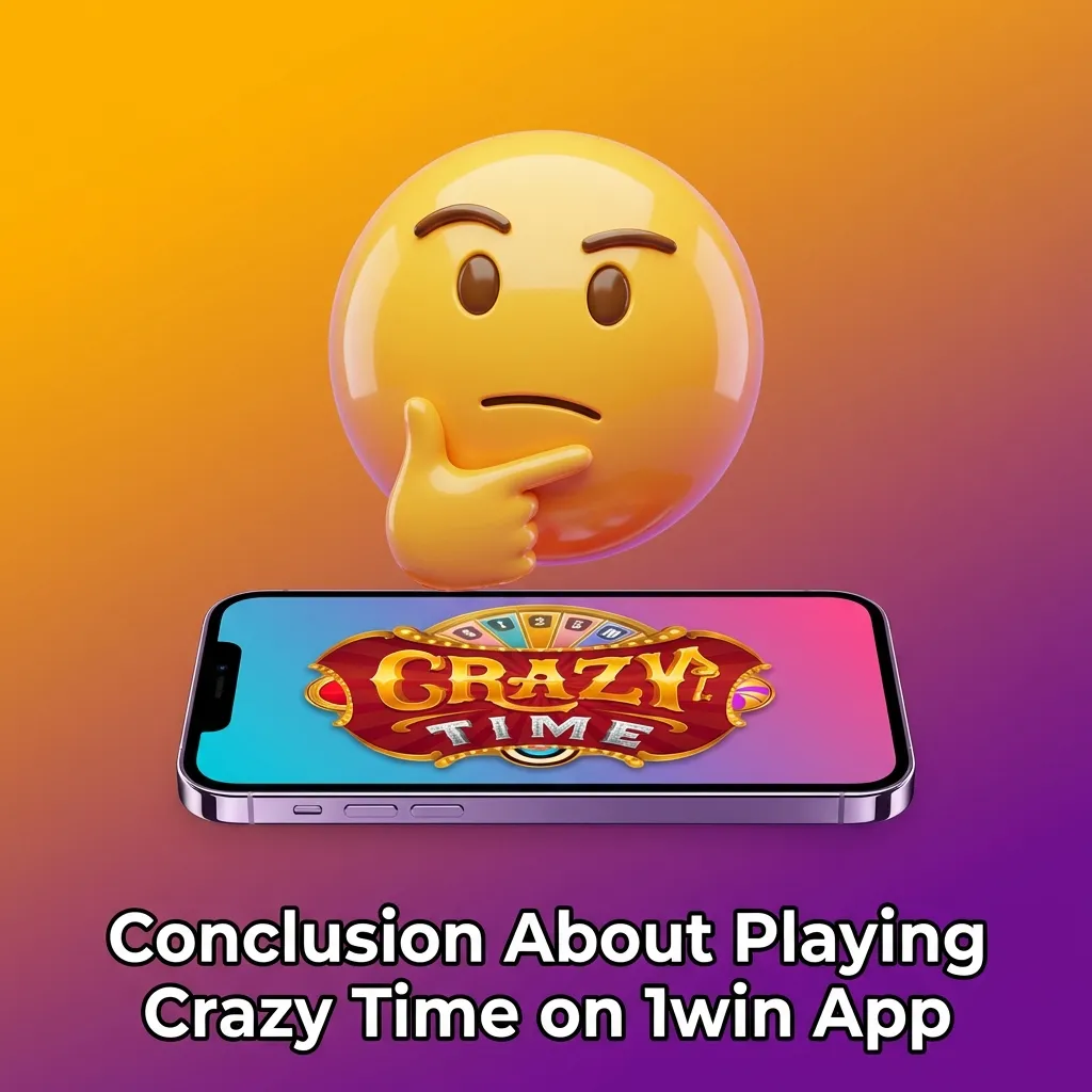Indian user playing Crazy Time on 1win app in portrait mode with smooth stream and India-focused payment icons