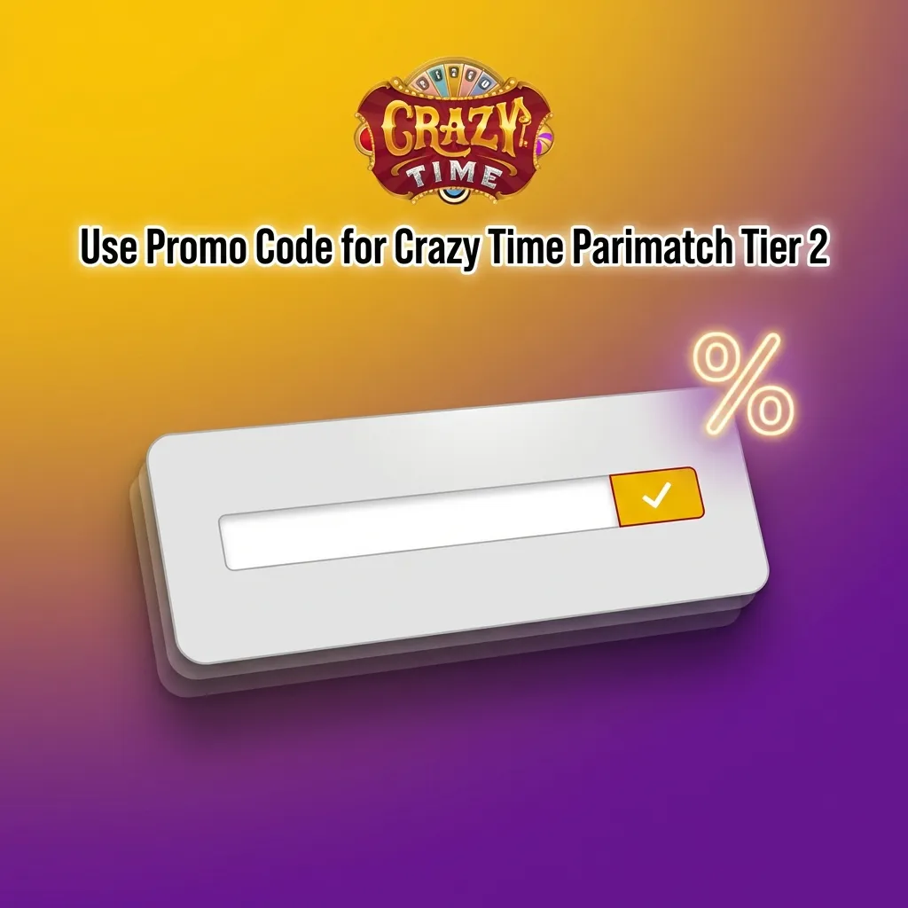 Promo banner for Crazy Time on Parimatch showing promo code CRAZYWIN for extra balance on sign-up or deposit